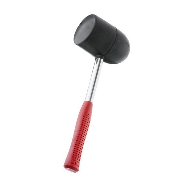 Киянка гумова, 1200 г, 85 мм, чорна гума, металева ручка INTERTOOL HT-0228 7293 фото