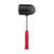 Киянка гумова, 1200 г, 85 мм, чорна гума, металева ручка INTERTOOL HT-0228 7293 фото 1