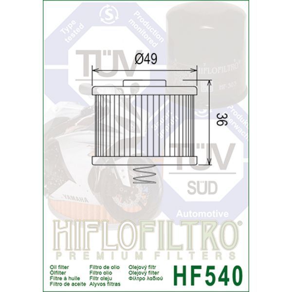 Фільтр масляний HIFLO D49 H36 HF540 23548 фото