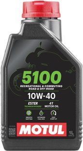 Олива моторна (мастило) MOTUL 4Т 5100 10W40 1л 104066 836511 12062 фото