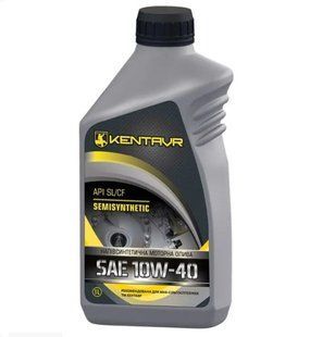 Масло моторное (смазка) KENTAVR SEMISYNTHETIC 10W-40 API SN/CF, канистра 1л ПЭ 190022 25593 фото