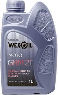 Олива для двотактних бензинових двигунів Wexoil Moto GRM 2T TC 1л 24095 фото