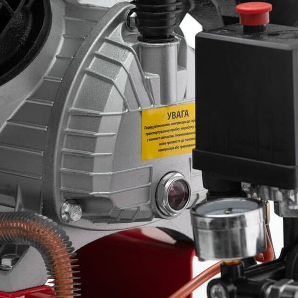 Компресор, 50 л, 2,23 кВт, 220 В, 10 атм, 354 л/хв, 2 циліндри INTERTOOL PT-0004 8378 фото