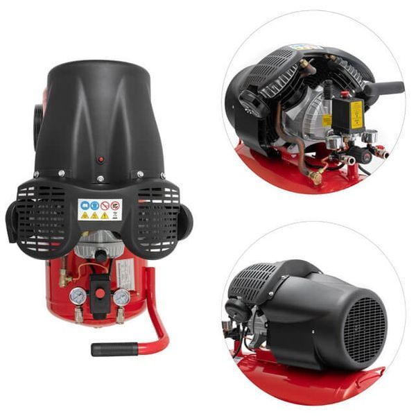 Компресор, 50 л, 2,23 кВт, 220 В, 10 атм, 354 л/хв, 2 циліндри INTERTOOL PT-0004 8378 фото