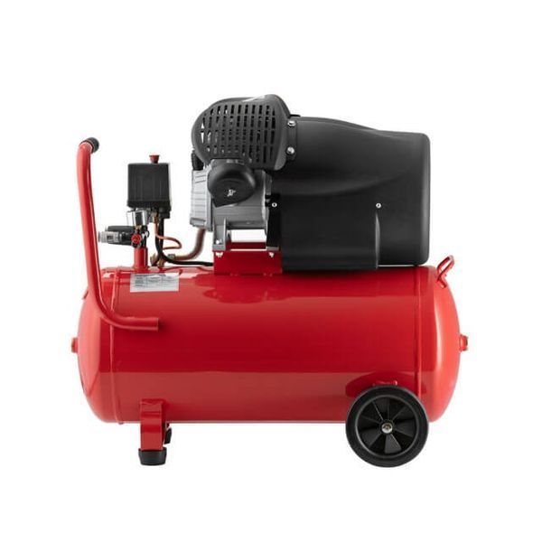 Компресор, 50 л, 2,23 кВт, 220 В, 10 атм, 354 л/хв, 2 циліндри INTERTOOL PT-0004 8378 фото