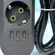 Подовжувач мережевий UA Power F03U 3USB 3 розетки 4 м чорний 45295 24652 фото 2