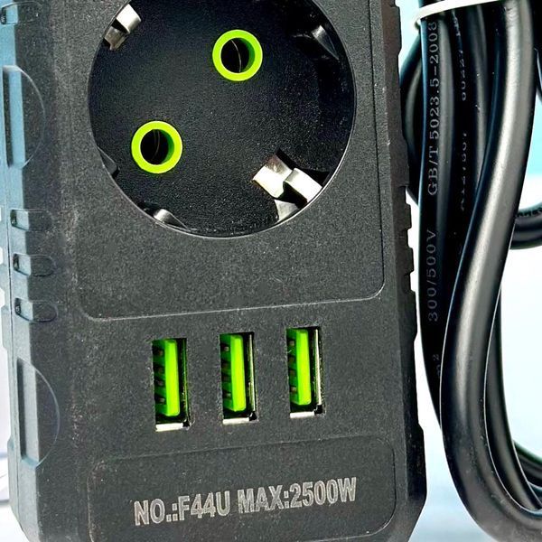 Удлинитель сетевой UA Power F44U 3USB 4 розетки 6m 48631 24655 фото