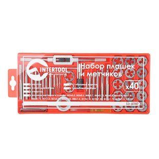 Набір плашок і мітчиків M3-M12, 40 од. INTERTOOL SD-8040 6848 фото