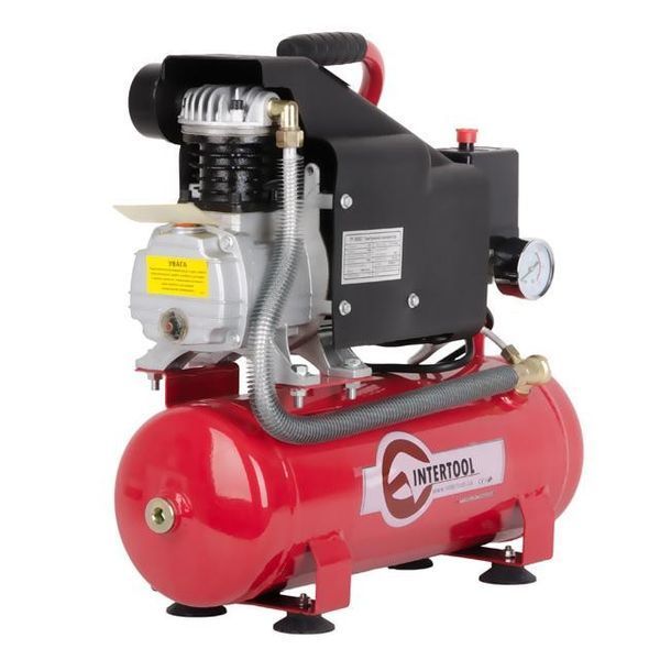 Компресор, 9 л, 0,75 кВт, 220 В, 8 атм, 160 л/хв INTERTOOL PT-0002 8376 фото