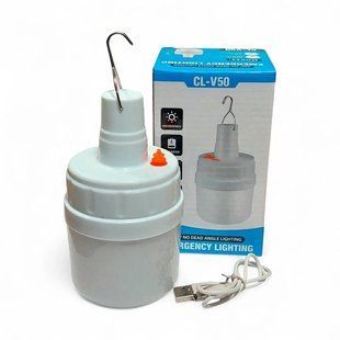 Лампа акумуляторна підвісна CL-V50 LED 1200mAh біла 24664 фото